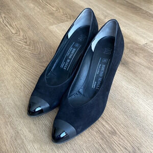 Bruno Magli Black Heels with Glossy Toe